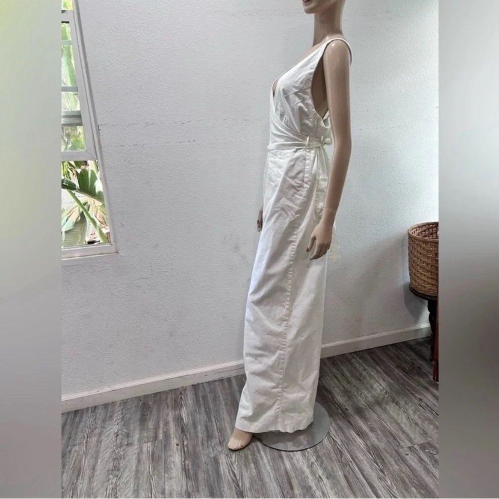Anthropologie Sleeveless Wide-Leg Jumpsuit in Light Cream - Picture 3 of 16